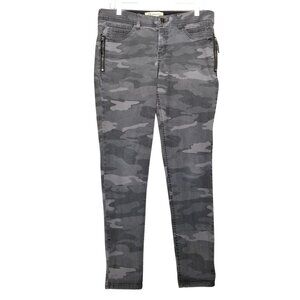 Democracy Jeans Womens 10 Ab Solution Gray Camouflage Stretch Skinny